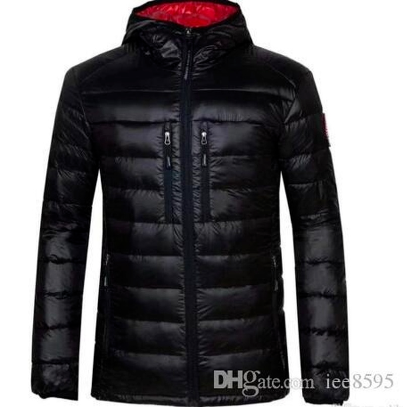 

QNPQYX New Casual Brand canada Windproof Down Men Down Jacket Winter Warm Coat Men S Ultralight Duck Down Male Windproof goose Parka 200, Black