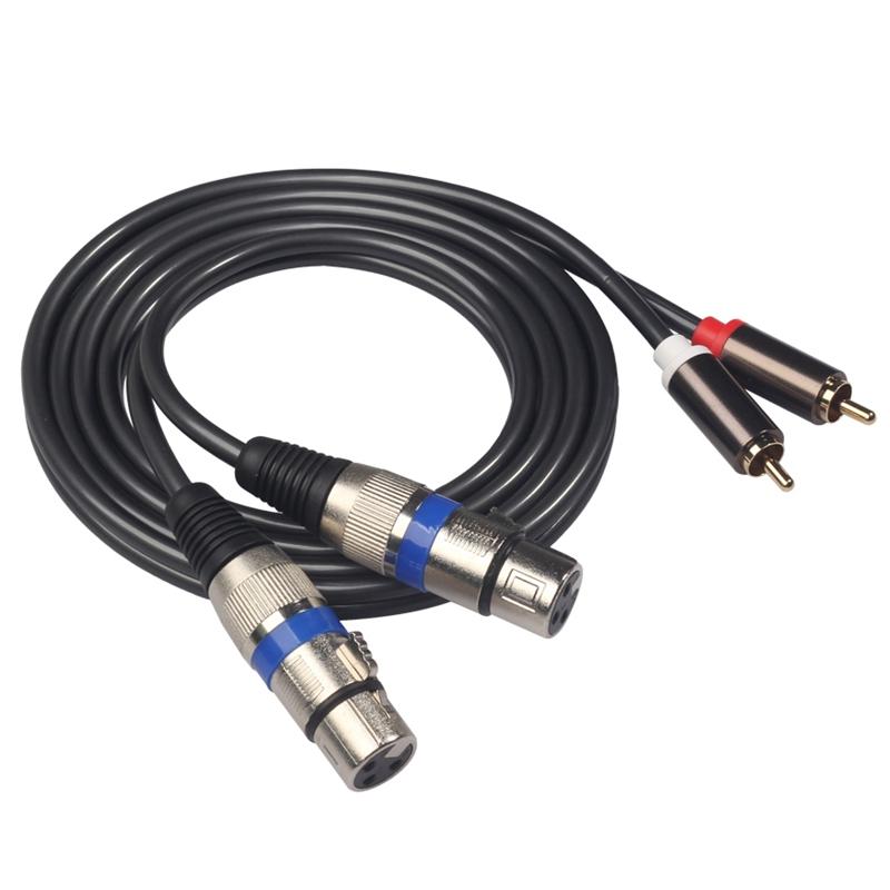 Audio Cables & Connectors Hifi O Cable 2 Rca Male To Xlr 3 Pin Female Mixing Console Dual Shileded 1.5M-image-702972184
