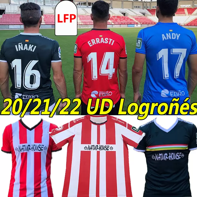 

21/22 UD Logroñés soccer Jerseys ANDY INAKI ERRASTI ZELU Vitoria RONI camisetas de fútbol FOOTBALL SHIRTS Hombres Niños Uniforms, Luogeluoniesi 21-22 home