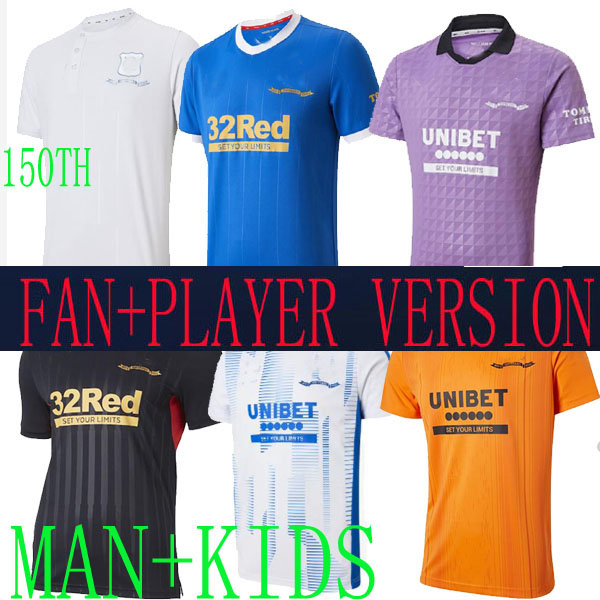 

Rangers 150th Anniversary Soccer Jerseys Glasgow 2021 2022 RETRO SPECIAL White Away Black Third CHAMPIONS 55 Men & Kids Kit Set Football Shirt ROOFE MORELOS TAVERNIER, Away man 2
