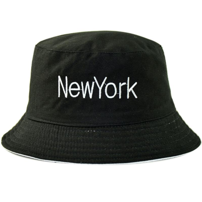 

Cloches Hip Hop Black White Cotton Double Sides Bucket Hat Cool Panama For Men Women, 16