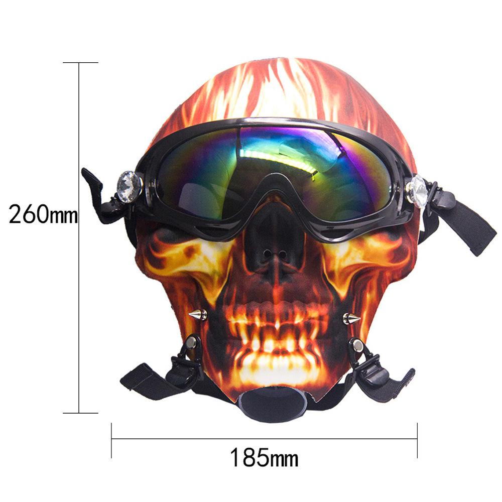

Hookahs Silicone Gas Mask Bong smoking Creative Skull Pattern Acrylic Water Pipe with Sun Glasses Dry herb Oil Burner Multifunction