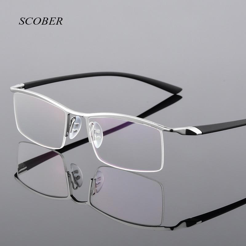 

Fashion Sunglasses Frames 2021 High-end Business Spectacle Men Grand Half-frame Glasses Star The Same Paragraph Metal Frame Women