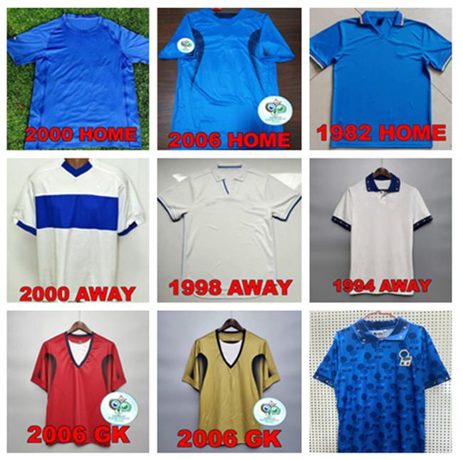 

Retro soccer jerseys 1982 Italy Classic Vintage World Cup 1986 90 94 96 98 2000 2006 R.BAGGIO TOTTI PIRLO Men football shirts, 92 away