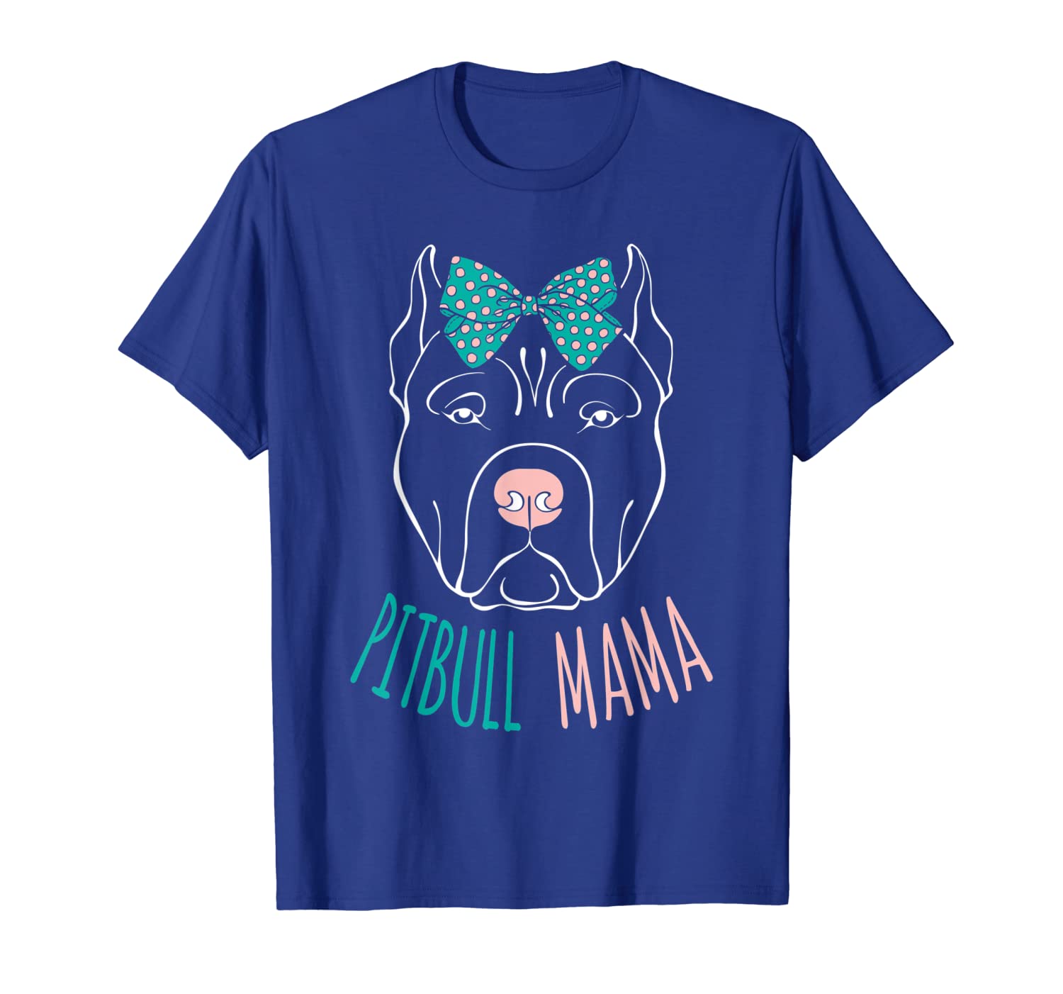 

Pit Bull Mom Pitbull Mom T-Shirt Gift for Pit Bull Mama, White;black