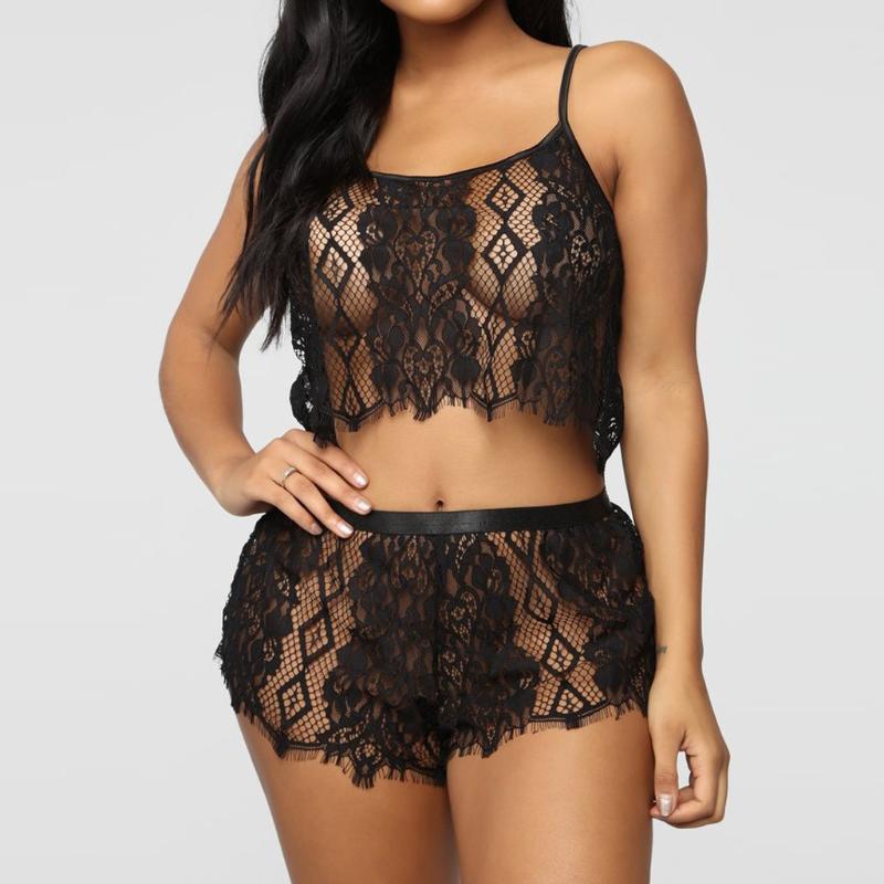 

Bras Sets Shorts Lace Coat Suit Womens Top Erotic Lingerie Set Underwear Sleepwear Temptation Charming, Red;black