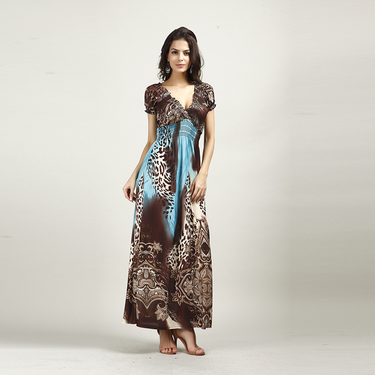 

Womens Summer New Beach Dress Bohemian Dress Large Size Ice Silk Dress Hot Selling T200801, White;black