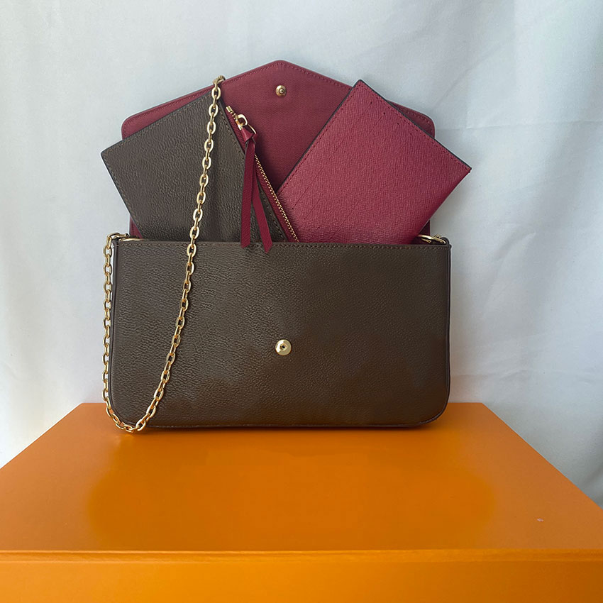 

5A+ Lvs crossbody Designer Bags Shoulder bags Luxuries Designers Women Bag hobo handbags Multi Pochette buy one get three x mini purse wallet clutch with box, Pink