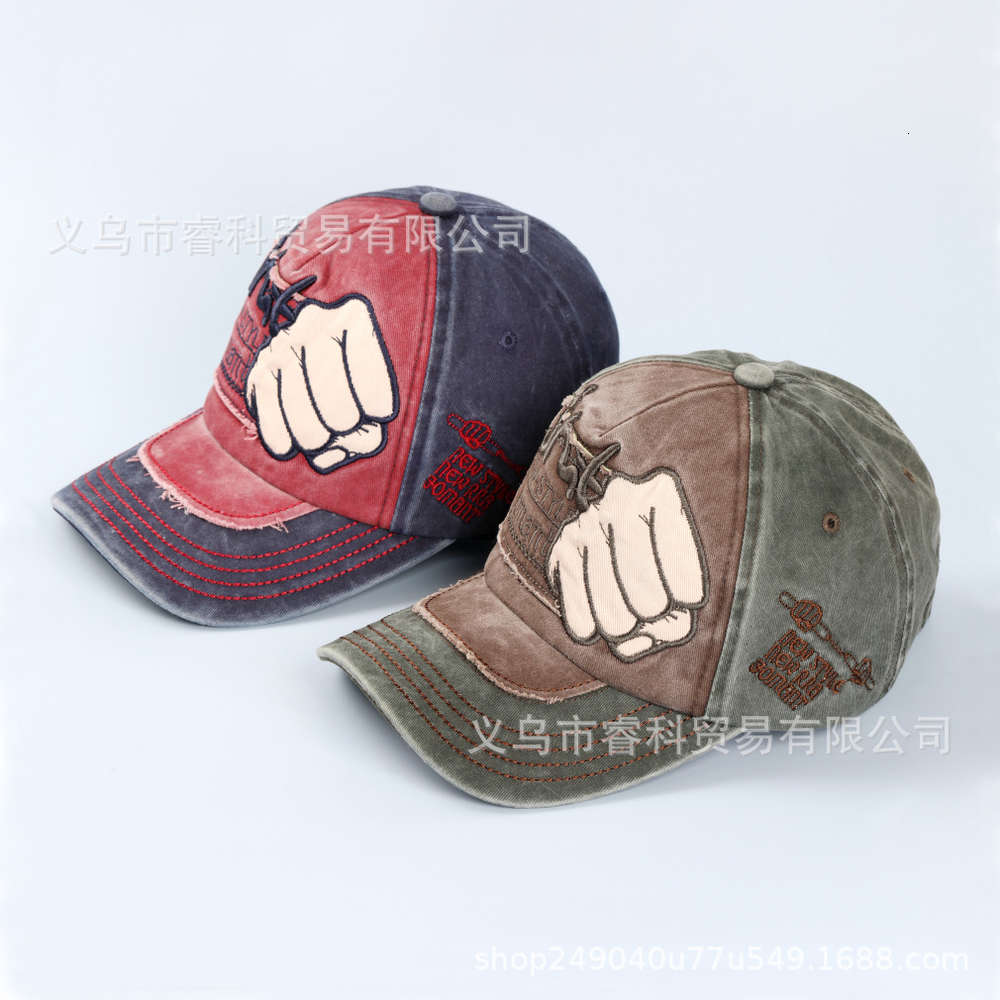 

,snapback Year wash fist baseball cap men's and women's barbed letter spring autumn summer outdoor leisure, Blue;gray