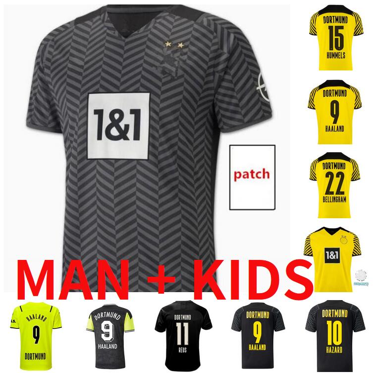 

Player 21 22 Borussia HAALAND REUS Malen soccer jerseys home REYNA 2021 2022 football shirts PLSZCZEK BELLINGHAM HUMMELS 110th men kids cup kit dortmund uniform, 21/22 kids size