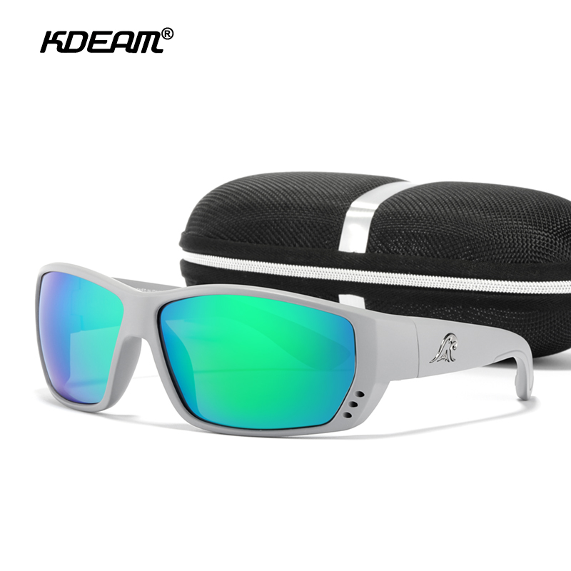

KDEAM Top Designed Outdoor Sports Sunglasses Men Fishing Sun Glasses UV400 TR90 Material Frame Polarized Lenses KD706