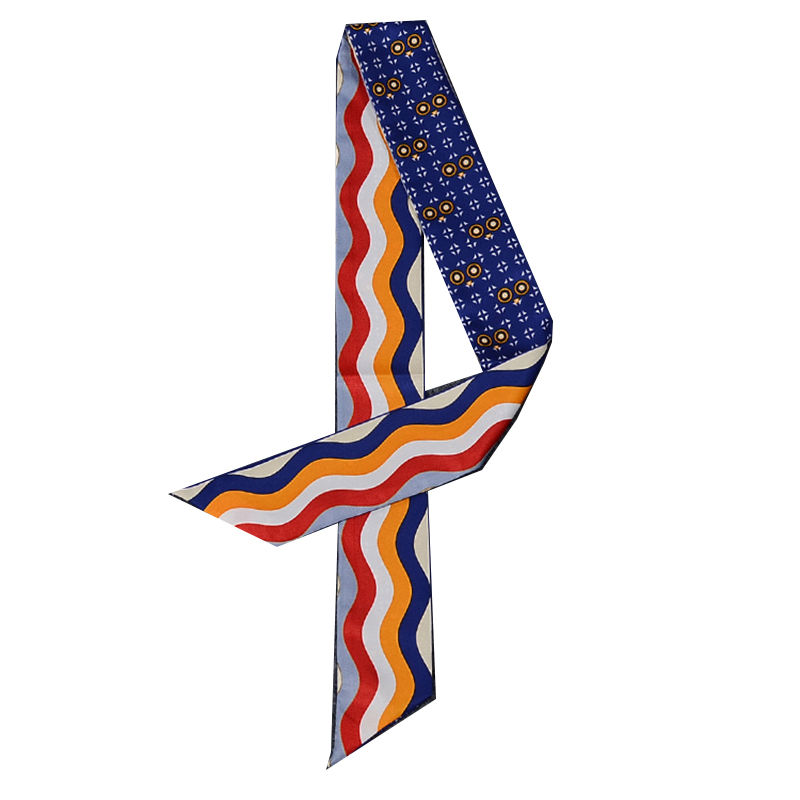 

2021 Design Monster Printing Women Silk Fashion Head Scarf Luxury Brand Small Tie Bag Scarves For Ladies