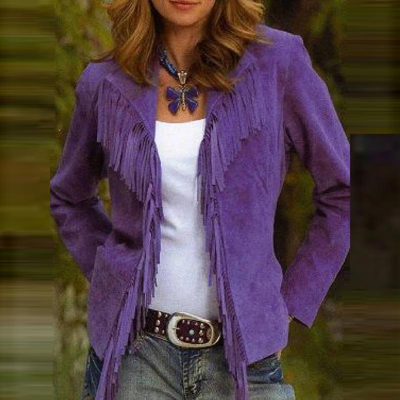 

Women's Jackets Winter Vintage Slim Street Hipster Jacket Autumn Elegant Solid Color Tassel Lapel Trench Women Sexy Long Sleeve Coats, Black;brown