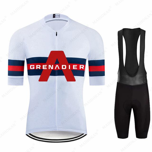 

Racing Sets Grenadier Cycling Jersey Maillot Men's Summer Bicycle Clothing Suit Ciclismo Short Sleeve Bike Culotte Ropa De Hombr, Black;blue