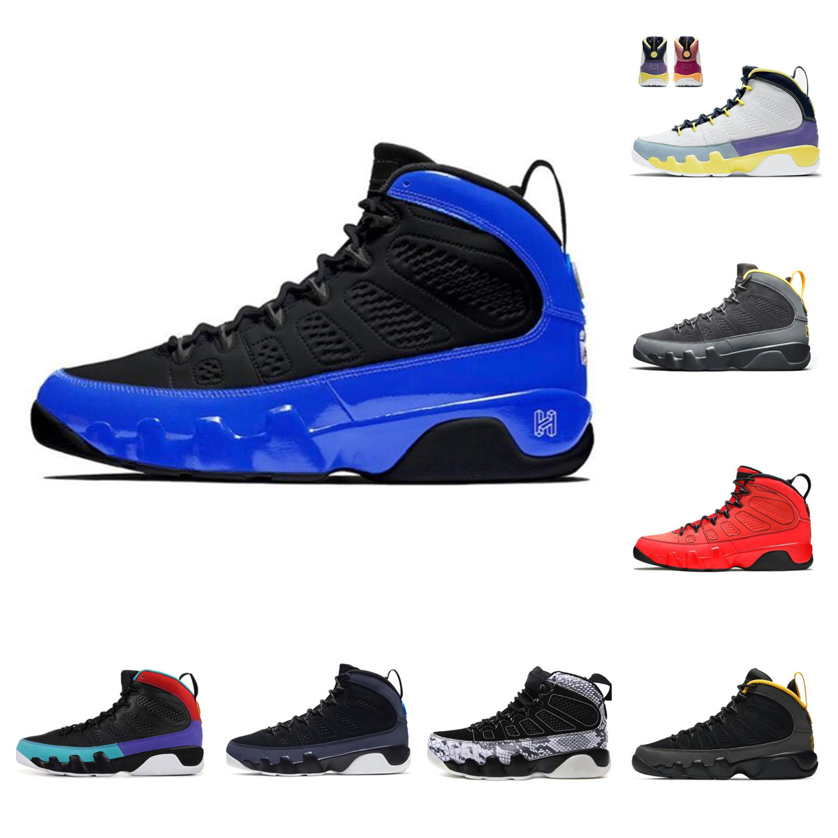 

wholesale Basketball Shoes 9 9s IX Jumpman 2021 Latest Motorboat Jones Change The World University Gold Racer Blue Space Jam Mens Womens Trainers Sneakers 40-47, Original shoe box