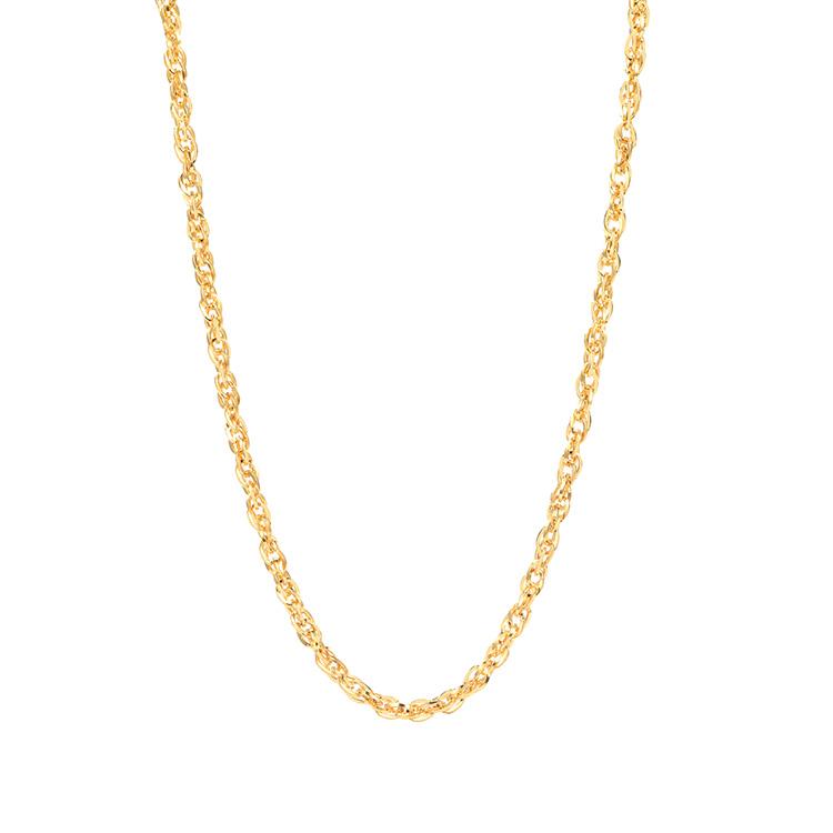

Chains 24K Solid Yellow Real Pure Gold Double Cross Chain Necklace Jewellery