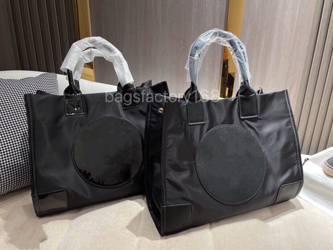

Simple Temperament Elegant Solid Color Nylon Shopping Bag High - class Large Capacity Circular Design Embossed Pattern Tote Bags Daily Commute Light Handbag, Customize