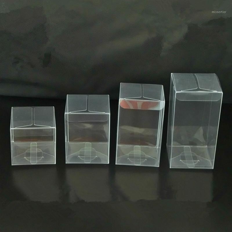 

Gift Wrap 50/100pcs PVC Clear Transparent Candy Box Gifts Birthday Wedding Favor Holder Chocolate Boxes Event Sweet Dragee Packaging