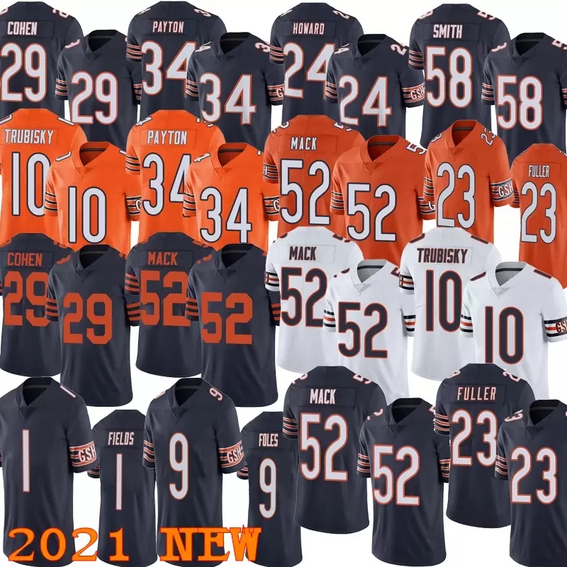 

1 Justin Fields 12 Tom Brady Khalil Mack Football Jersey Rob Gronkowski Kyle Trask Mike Evans Nick Foles Ditka Butkus Payton Winfield Jr. Urlacher 4 Eddie Jackson, Women size s-xxl (haidao)