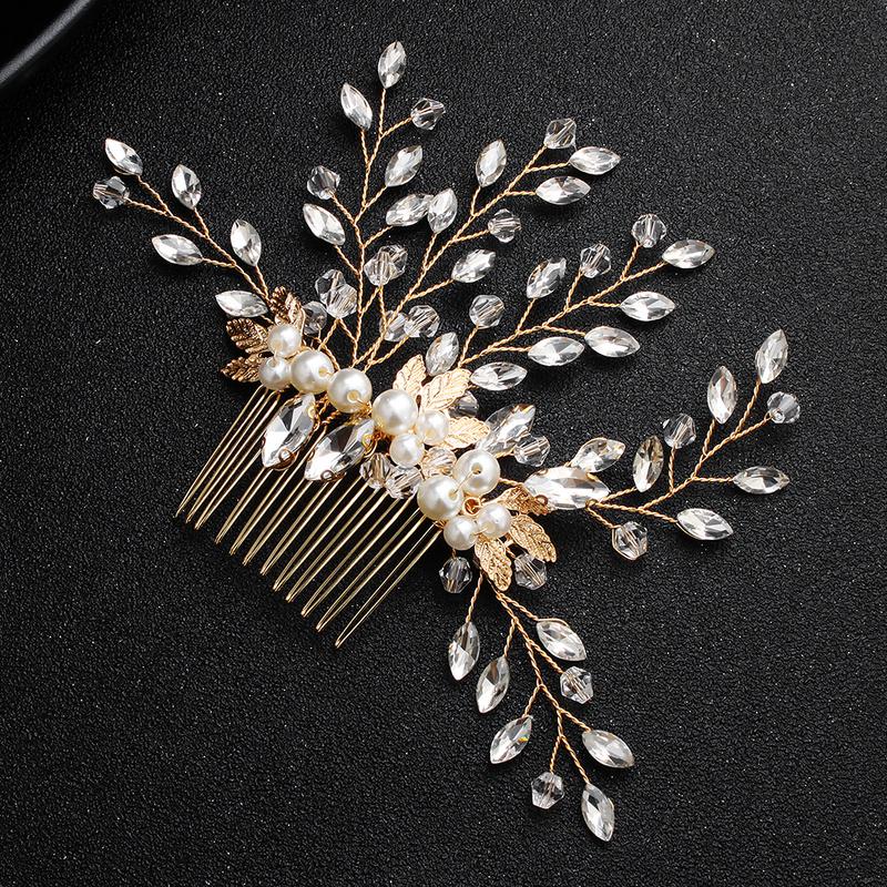

Hair Clips & Barrettes -selling Gold Handmade Leaf Comb Accessories Fashion Bridal Headpiece, Golden;silver