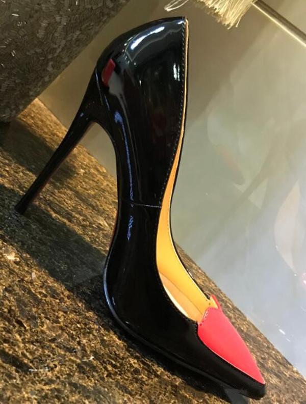 

Free Shipping So Kate Styles 8cm 10cm 12cm Women love High Heels Shoes Red Bottom Nude Color Genuine Leather Point Toe Pumps Rubber 34-43, Black