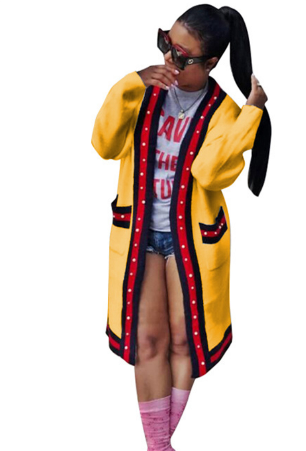 

Womens Dress Pocket Patchwork Hoodie Autumn Winter Sweatshirt Hooded Long Sleeve Striped Pullovers Tops Outerwear Tops Size S-XL, Black