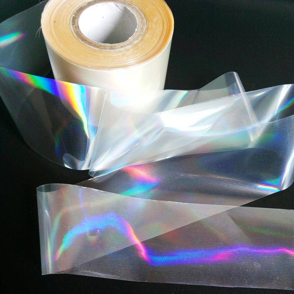 

120M/roll Laser Clear Transfer Foil For Salon Holographic Broken Glass Hot Stamping Nail Stickers Press On Paper, Sk025