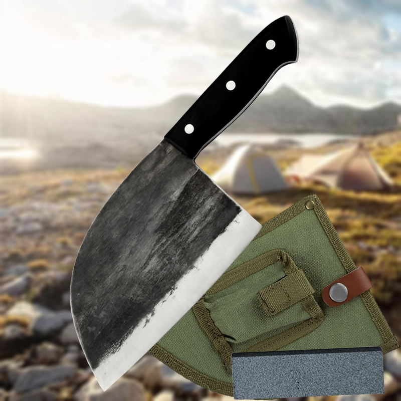

Handmade Forged Steel Kitchen Knife Chef Knives Full Tang High-carbon Butcher Knife Cleaver Meat Cutter Kitchen Knives