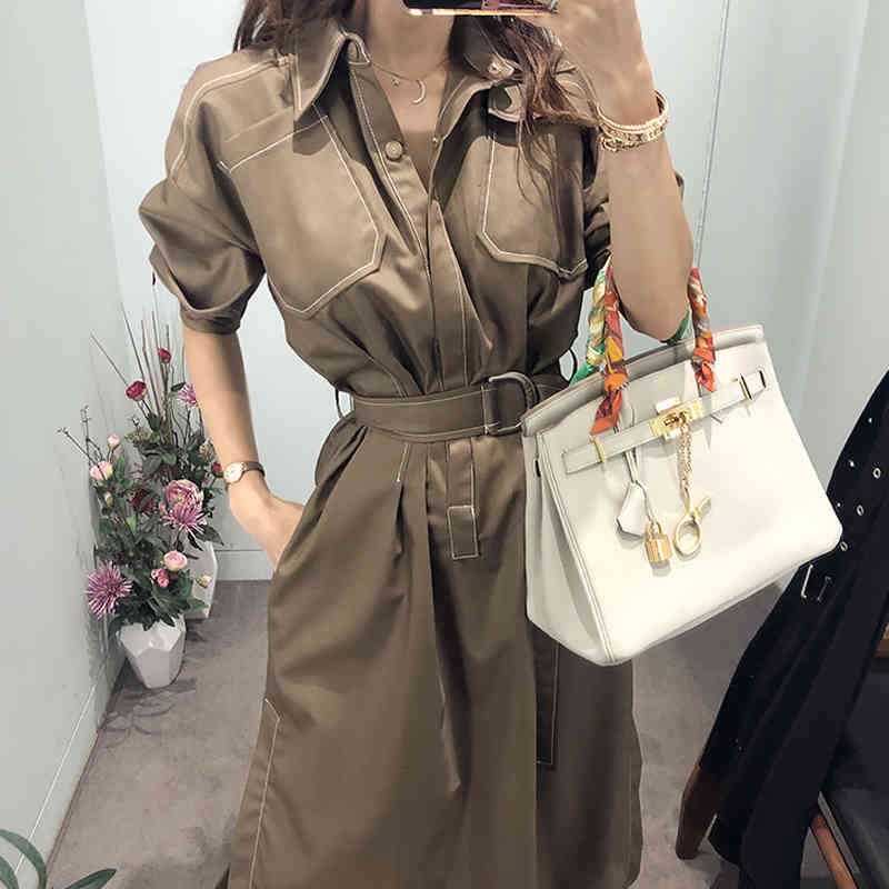 

Women's Sweaters Female jacket fashion topstitch loop-up thin-fit seam mid-length one-pocket breasted British style dress X44O, 1# shoe box