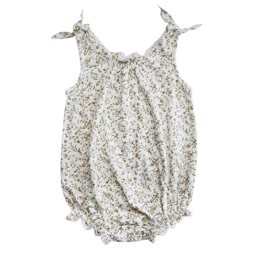 

021 summer baby girl cute print halter garment baby briefs with onesie baby girl clothes 210701