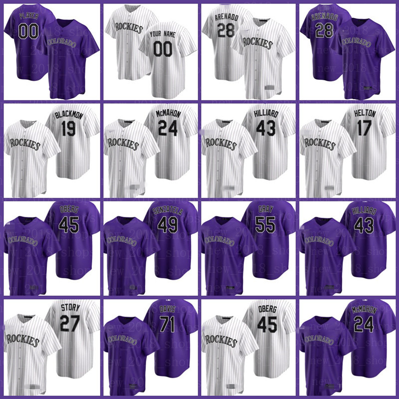 

Colorado 27 Trevor Story Rockies Jerseys Baseball German Marquez Charlie Blackmon Raimel Tapia C.J. Cron Garrett Hampson Nolan Arenado, Blue;black