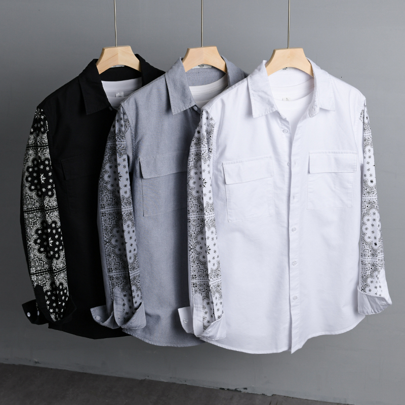 

2021 New Design Long Sleeve Casual White Shirts Fashion Comfortable Mens Pure Cotton Brand Shirt for Men Chemise Tops Ta1i, Black