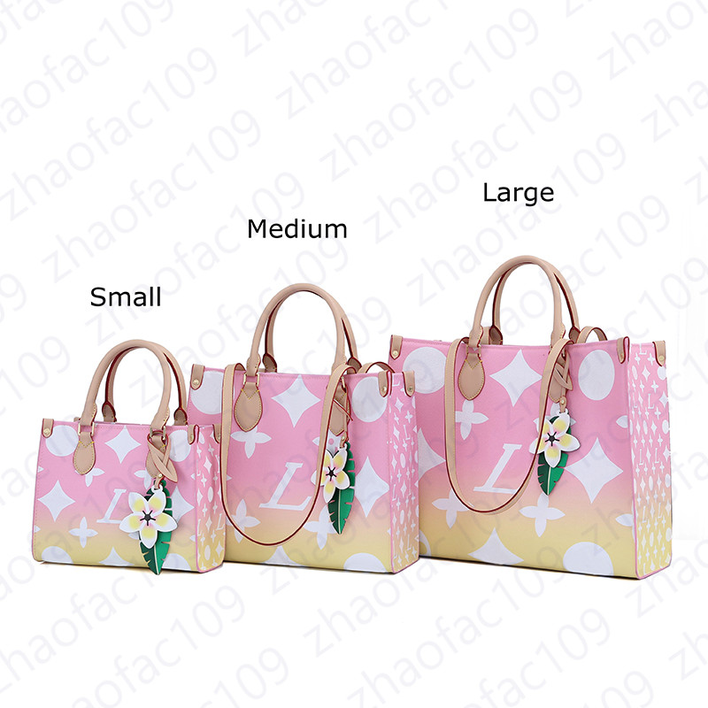 

Famous Shopping Bag gradient color flower bags ONTHEGO Handbags book tote Handbag embossed Totes High Quality Handbag women bags Shoulder Bag purse M45320, No anything