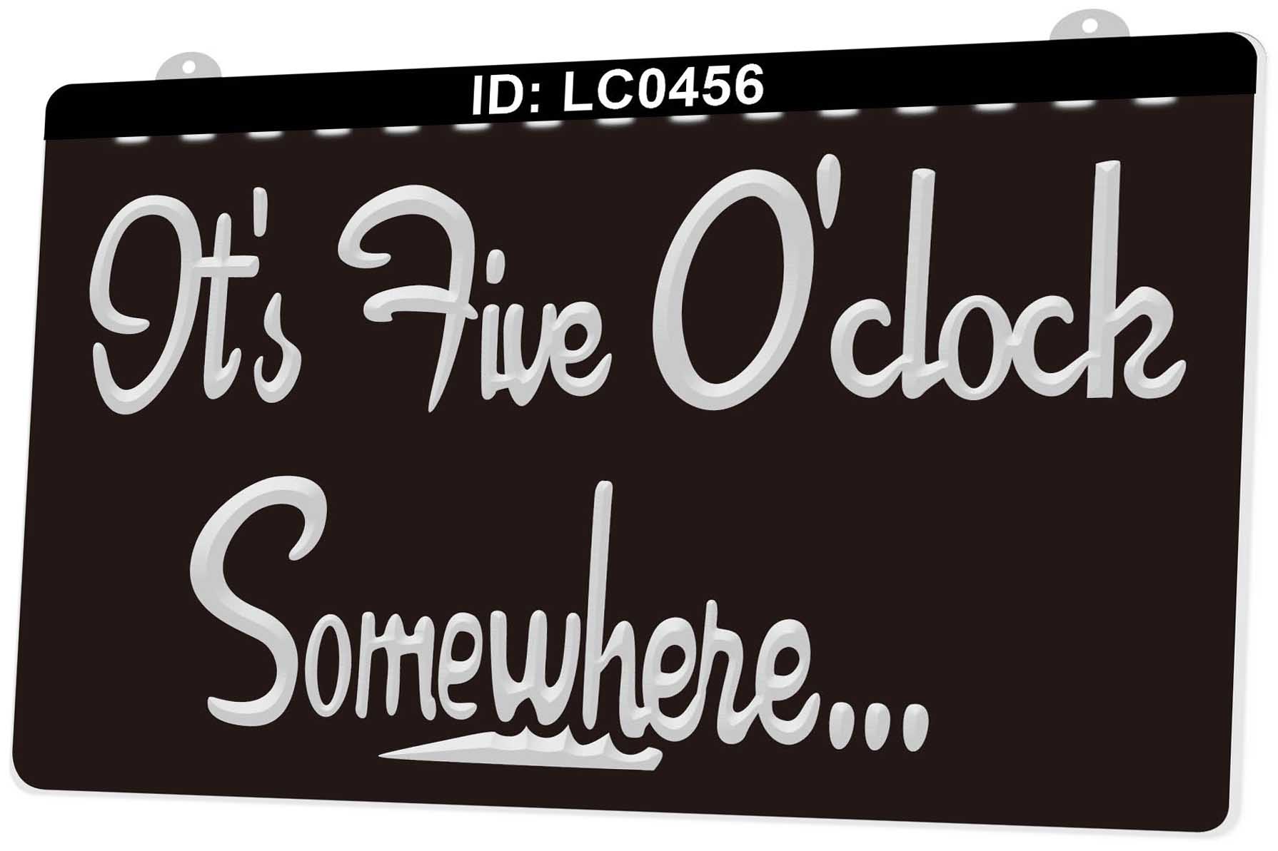 

LC0456 It's 5 Oclock Somewhere Bar Light Sign LED 3D Engraving Wholesale Retail