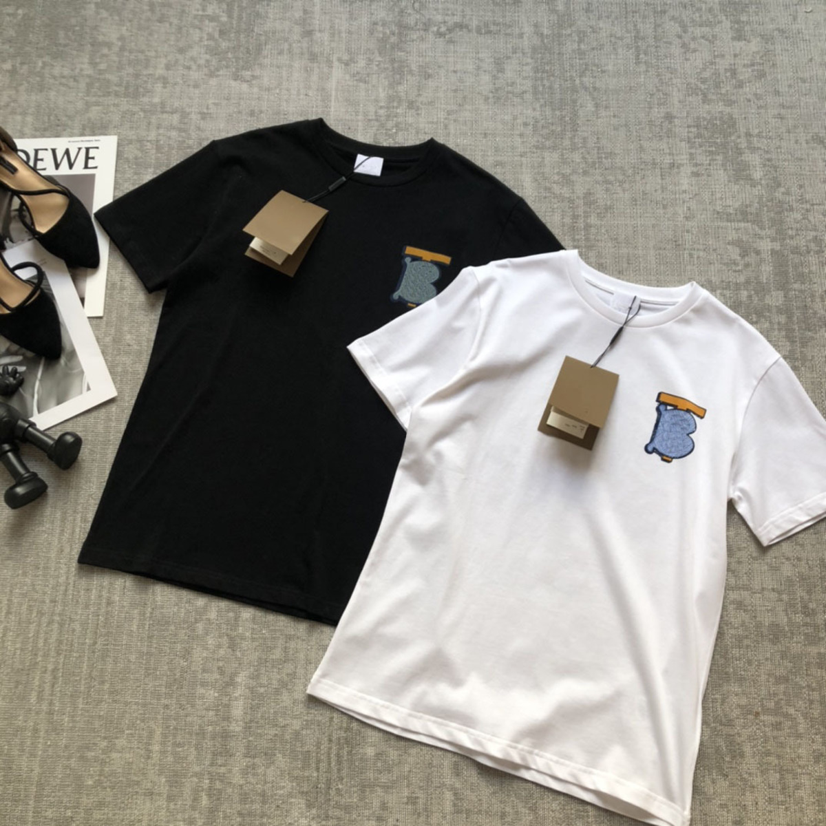 

Summer new trendy brand T-shirt fashion all-match men and women with the same style097, White