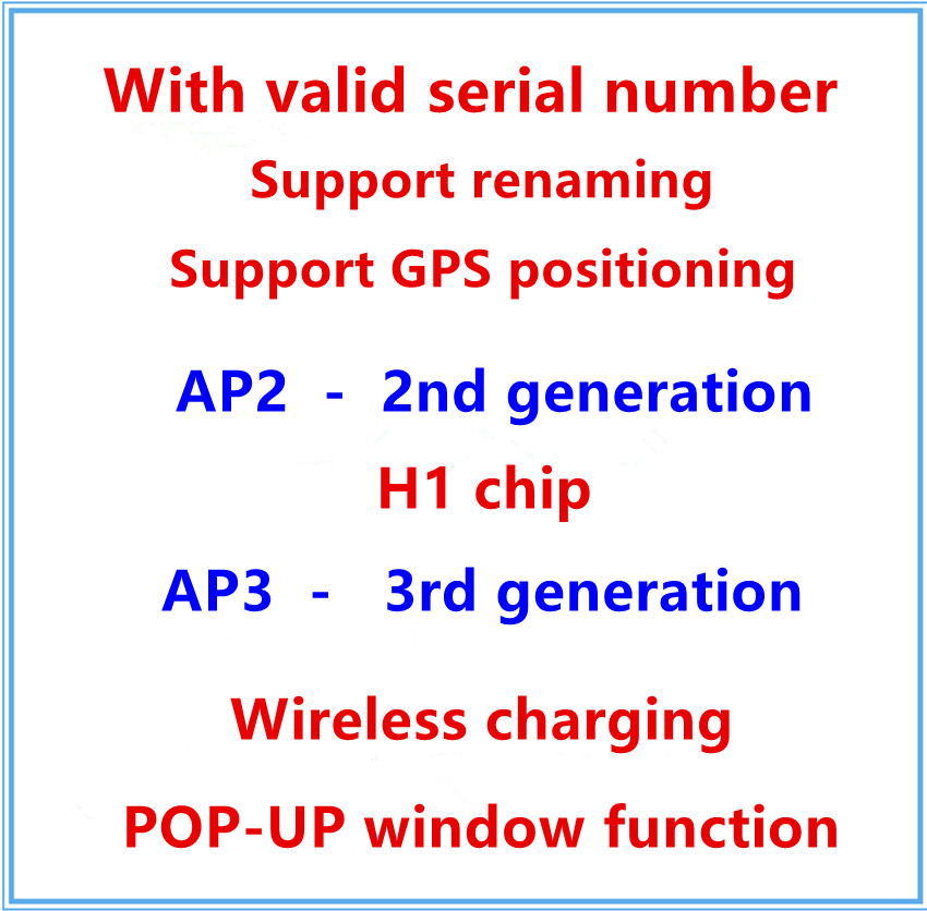 

Air Gen 3 H1 Chip Rename In-ear PK Metal sports Bluetooth Headphones Pro Wireless Charging AP2 AP3 W1 chip Earbuds 2nd Generation