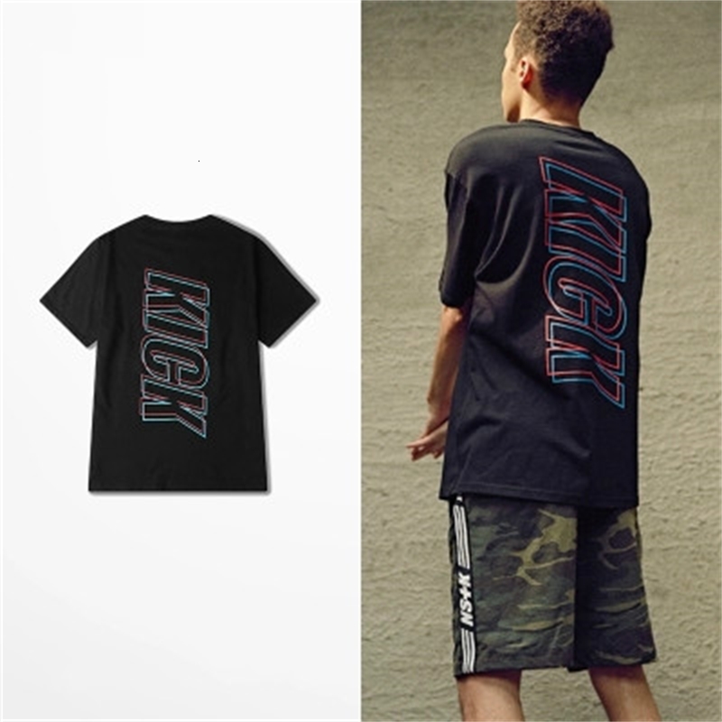 

2021 New Casual Summer Wear Fashionable Men's Short-sleeve Harajuku 100% Cotton Unpleasant Top Shirt Kigk Imprint T-shirt of Hip Hop Men Jar, White