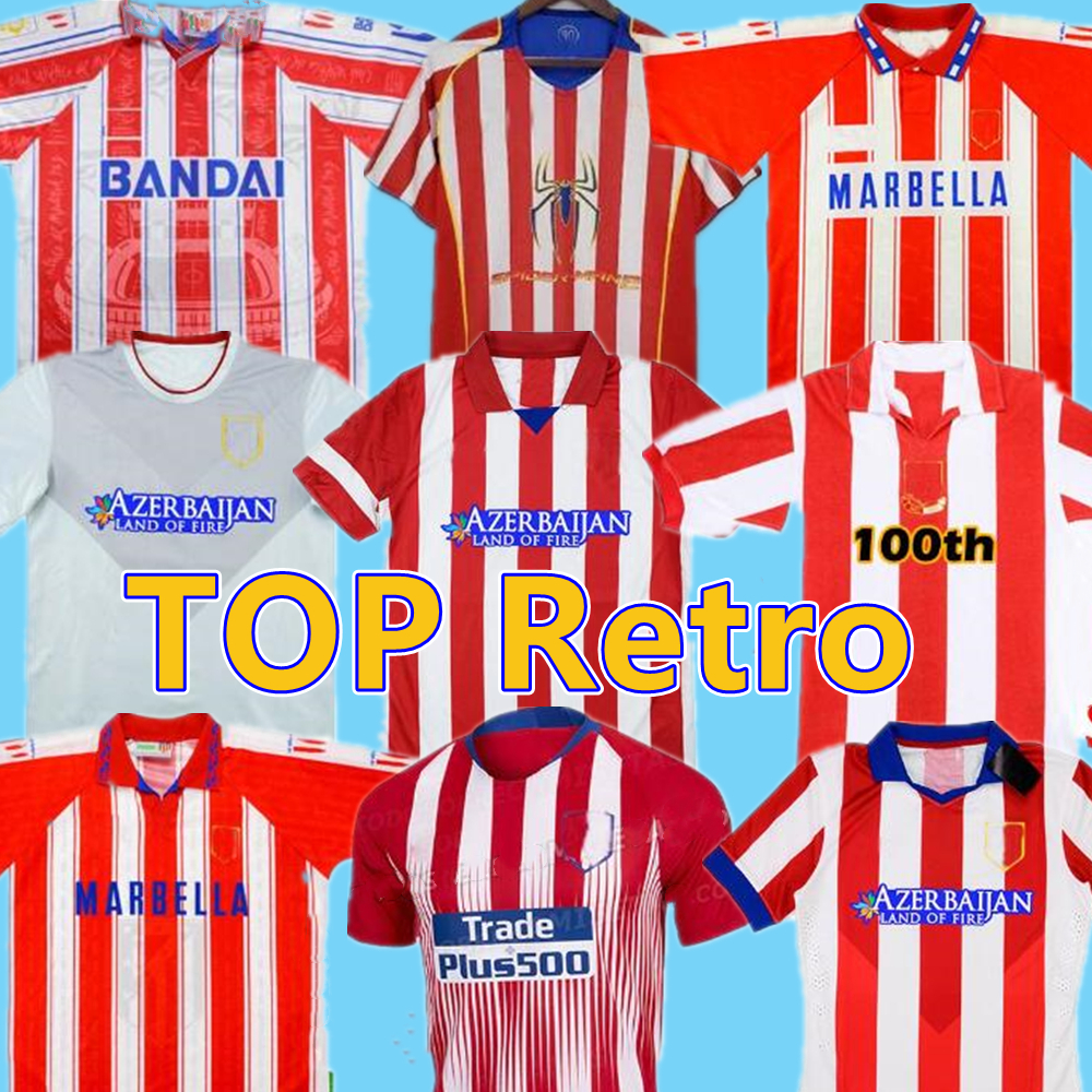 

Atletico Retro Soccer Jerseys 13 14 15 Classic Vintage Madrid Centenary 94 95 03 04 05 Men jersey Simeone Jesús Gámez ARDA COURTOIS football shirt, 2014