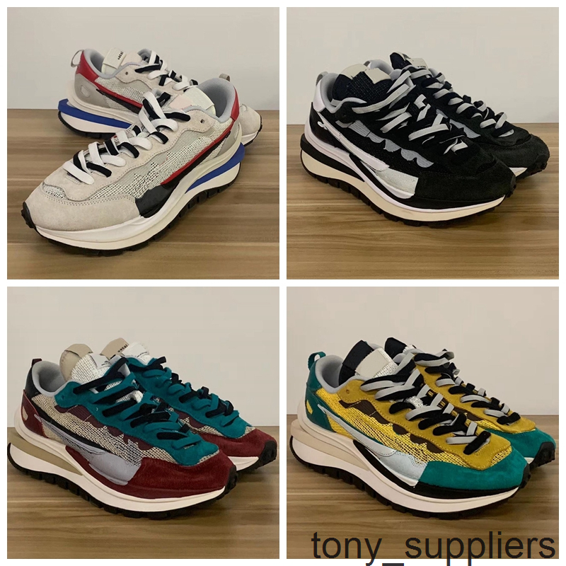 

New Black White Men Women LDV waffle Casual Shoes VaporWaffle Grey Black Mens Breathe Outdoor Sports Sneakers Size 36-45