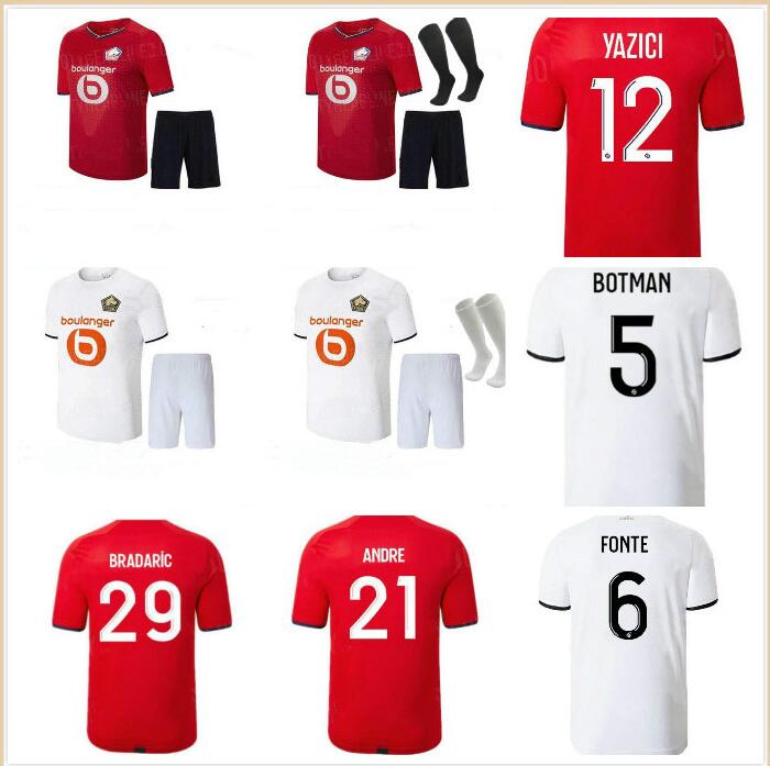 

LOSC Lille soccer jersey 2021 2022 YAZICI CELIK BAMBA BOTMAN 21 22 Adult Kits Kids JIKONE RSANCHES maillot de football shirt