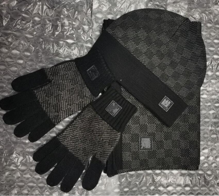 

Designer Mens Beanie Scarf Glove Set Luxury Hat Knitted Caps Ski Scarves Mask Unisex Winter Outdoor Fashion Sets