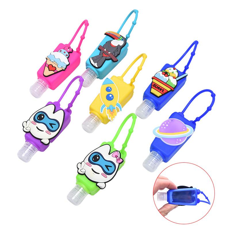 

Mini 30ml Silicone Cartoon Portable Hand Sanitizer Holder Hangable Liquid Soap Dispenser Containers