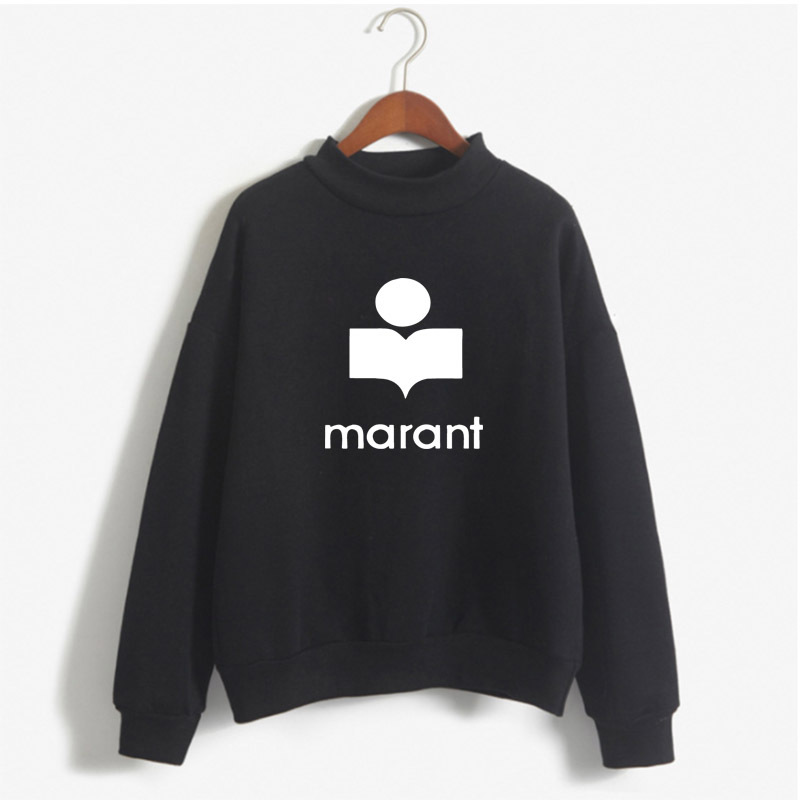 

Autumn Winter Oversize Women Sweatshirts Brand Marant Printed Hoodi Casual Long Sve Female Tracksuit Tops Harajuku Pullover, Dark grey