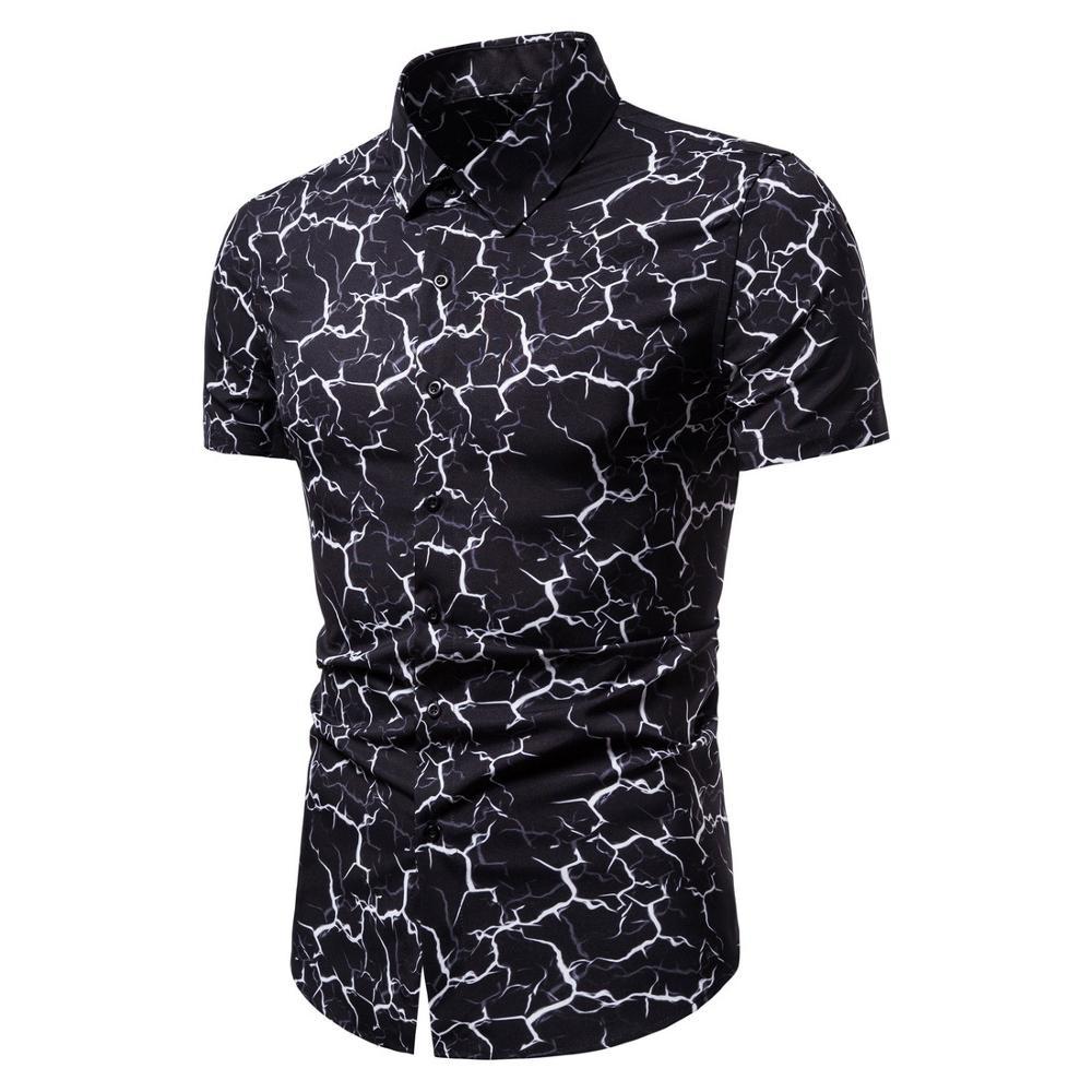

2021 New Shirt Short Sleeve Outdoor Men Casual Summer Style Cotton Shirts Mtes, Black
