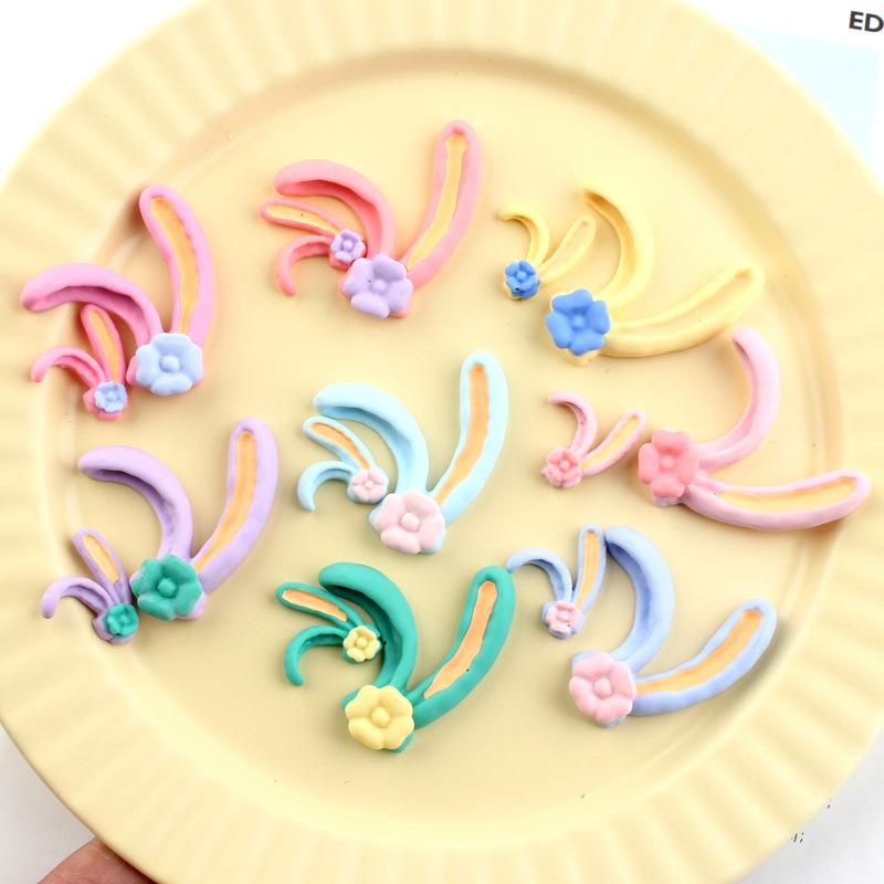 

Charms Kawaii Floral Animal Ears Resin Cabochons Embellishments Scrapbooking Beading Material Jewelry 20pcs Big Small, Bronze;silver