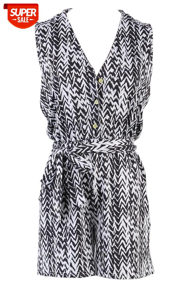 

2019 Casual Womens Sleeveless Casual Romper Bodysuit Playsuit Clothes Jump suits #i66j, Black;gray