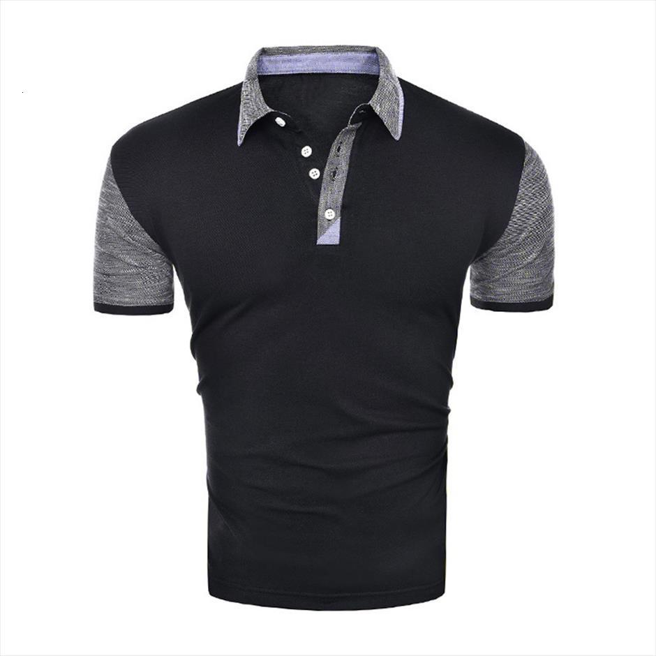 

poloshirt casual shirt male business mens polos short sleeve breathable tees, White;black