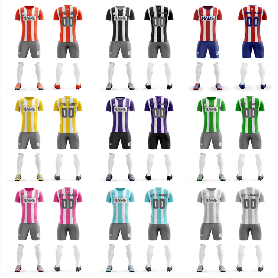 

Wholesale Custom Adult Youth Soccer Jersey football Uniform Breathable Quick Dry Design Football Shirt Short for men/girls/youth, Z20210516-1as pic