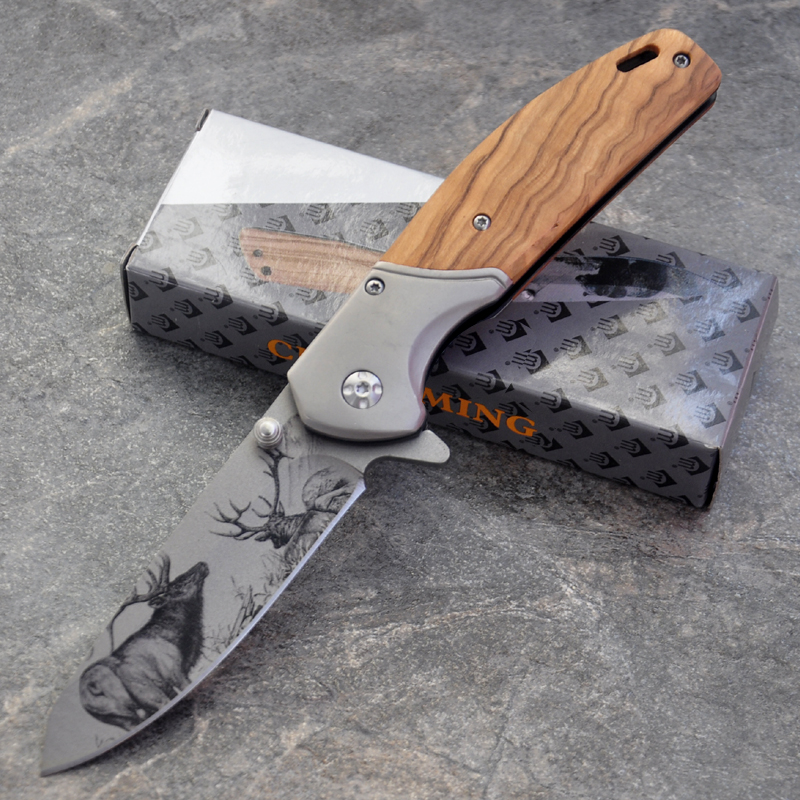

200MM Damascus stee Foding Wood Hande Tactica Surviva Knives Utiity Outdoor Hunting Camping Knife Muti Toos Pocket Knife