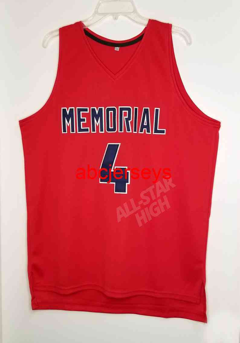 

#4 Jalen Green High School Basketball Jersey San Joaquin Memorial Throwback Custom Retro Jersey XS-6XL, Red